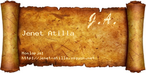 Jenet Atilla névjegykártya